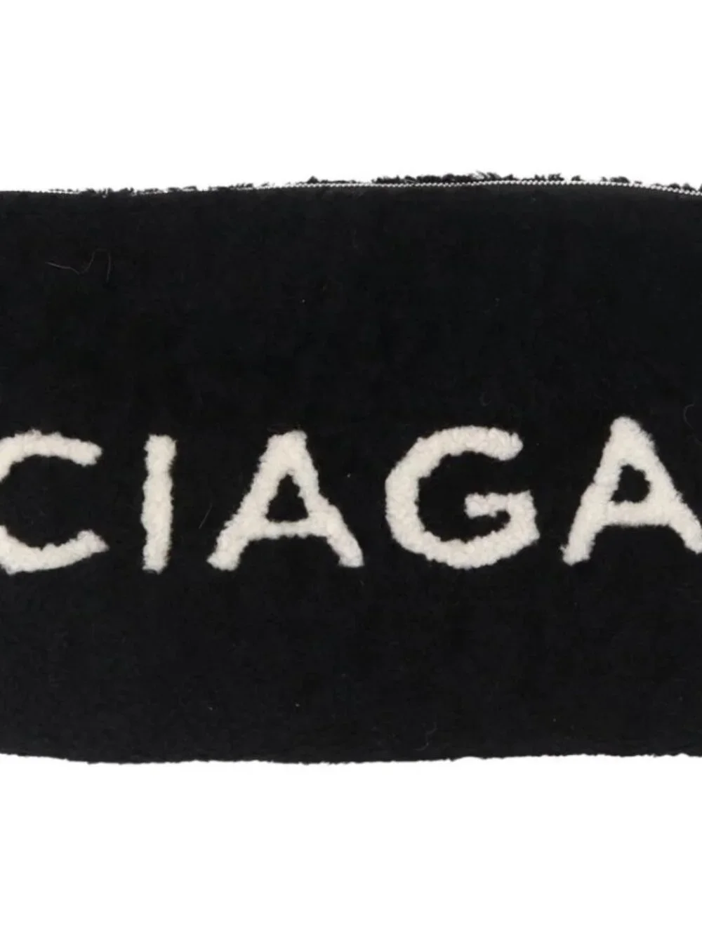 BALENCIAGA Clutch Bag knitted Fabrics Black Silver - Picture 2 of 16